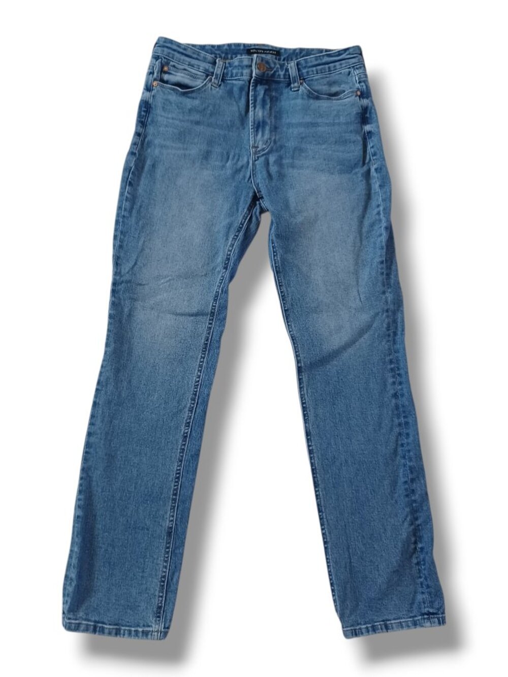 Boston Proper Womens Straight Leg Jeans Midrise Stretch Medium Wash Size 8